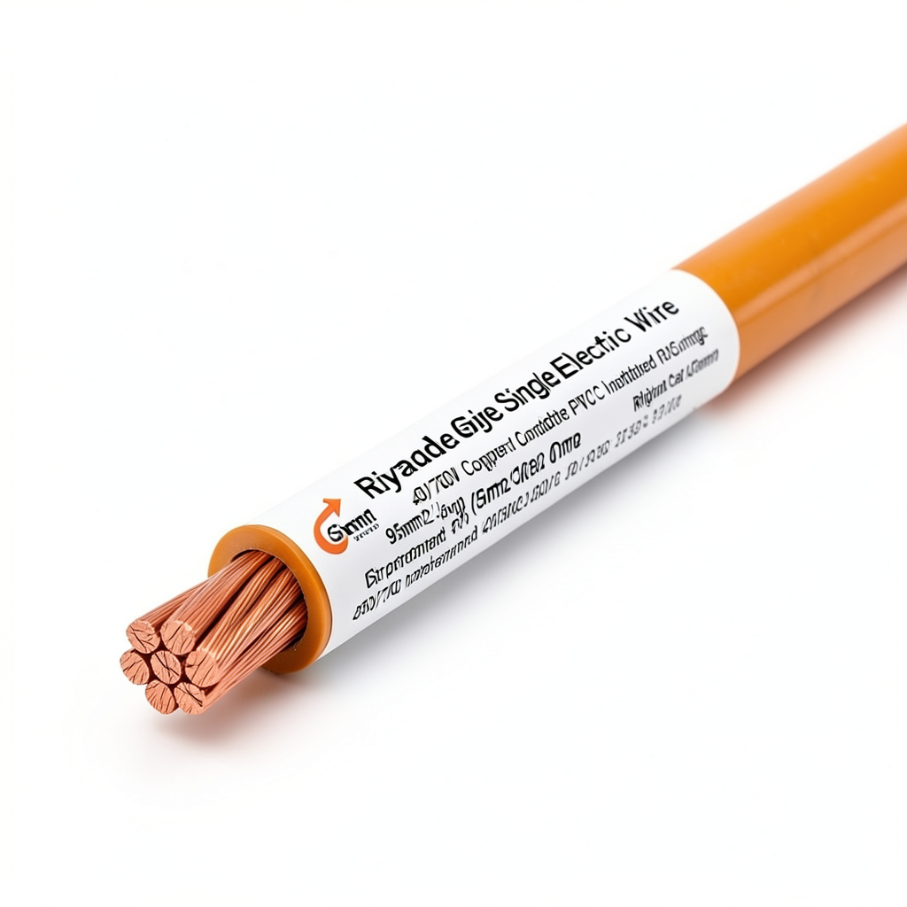Stranded Single Electric Wire 95mm2 450/750V Copper Conductor PVC Insulated Orange | Riyadh Cables Group