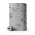 Italian Floral Wall Covering 10m x 1.06m Gray, Model 5446