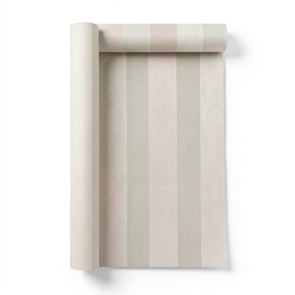 Striped Wall Covering Beige Color, 10m Length x 1.06m Width, Model 700026