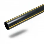 مواسير HDPE ضغط  8 بار [PE 80] قطر خارجي 180 مم سماكة 16.4 مم لون اسود مع خط اصفر | شركة المنى