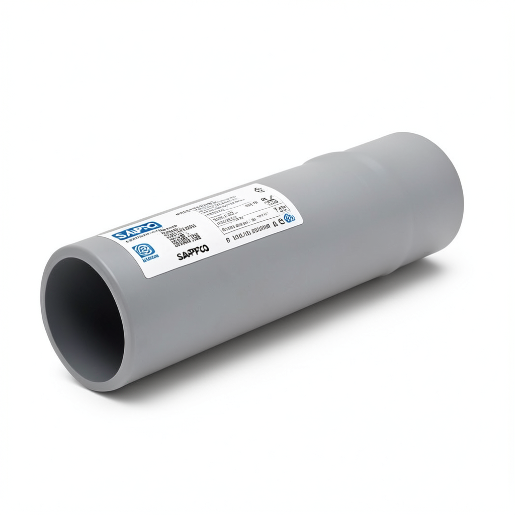 UPVC Pipes PN 10 Bar Size 200 mm Thickness 9.6 mm Gray Color | SAPPCO