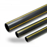 مواسير HDPE ضغط  8 بار [PE 80] قطر خارجي 180 مم سماكة 16.4 مم لون اسود مع خط اصفر | شركة المنى