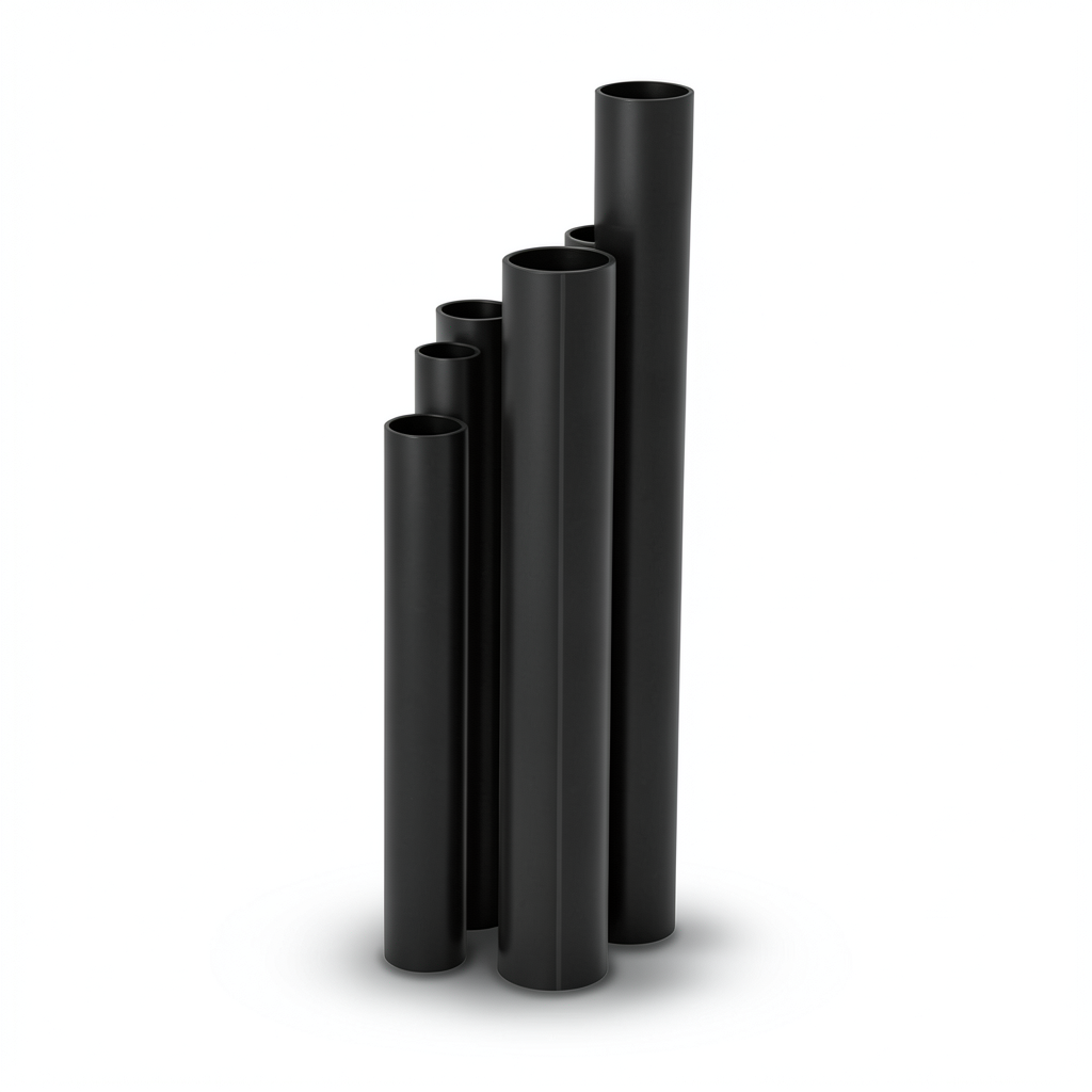 مواسير HDPE SDR 21 مقاس 125 مم سمك 6.0 مم لون أسود