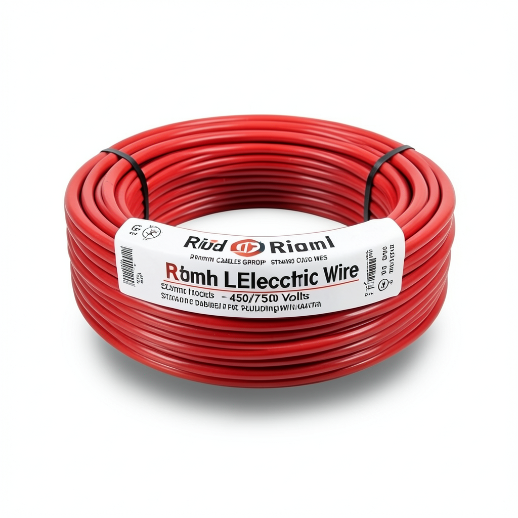 Riyadh 2.5mm Electric Wire 450/750 Volts, Stranded Copper PVC Insulated, Red, 100m Coil | Riyadh Cables Group