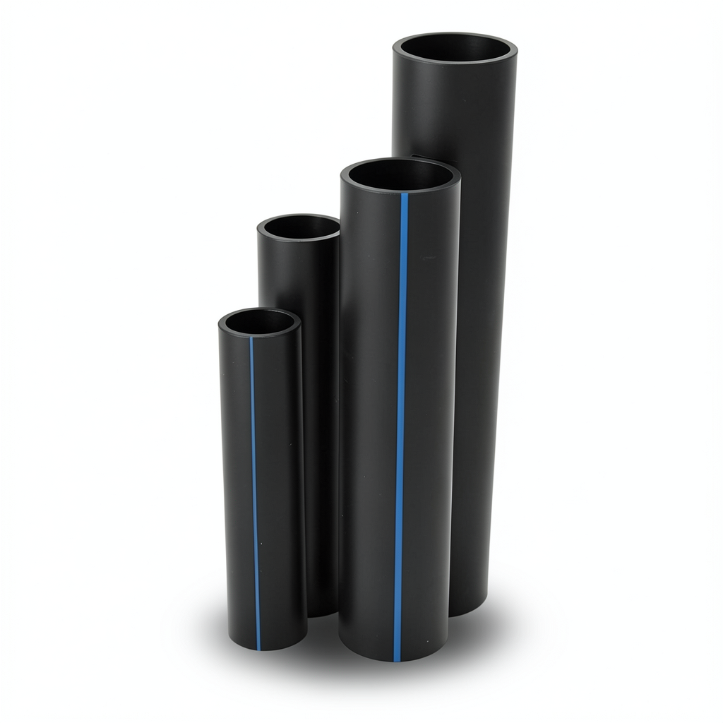 مواسير HDPE نسبة الأبعاد القياسية 13.6 قطر خارجي 630 مم سمك 46.3 مم أسود