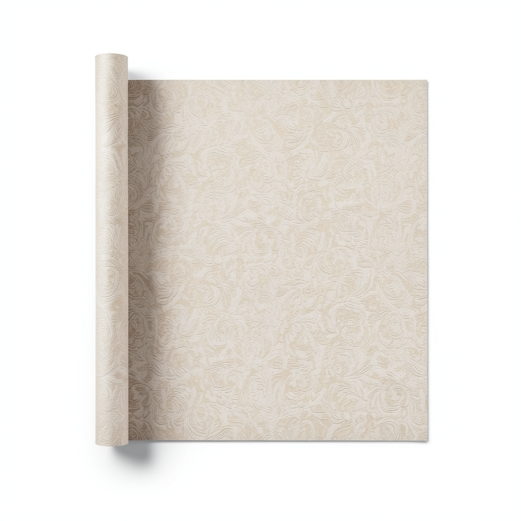 Wall Decoration Patterned Design 10 m x 1.06 m Beige, Model 81950