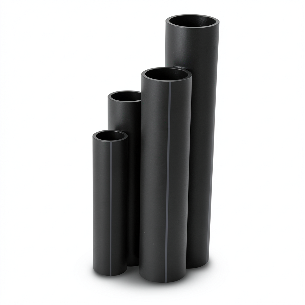 مواسير HDPE الجودة SDR 21 مقاس 75 إنش سمك 3.6 مم لون أسود