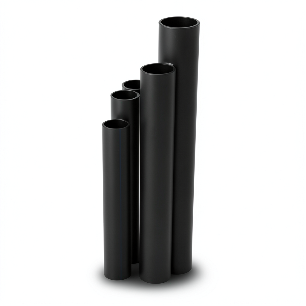 مواسير HDPE نسبة الأبعاد القياسية 21 قطر خارجي 250 مم سمك 11.9 مم لون أسود