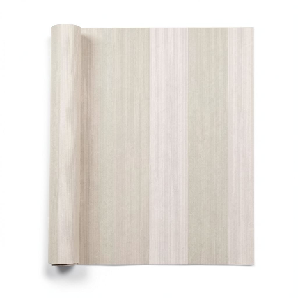 Striped Wall Covering Beige Color, 10m Length x 1.06m Width, Model 700026