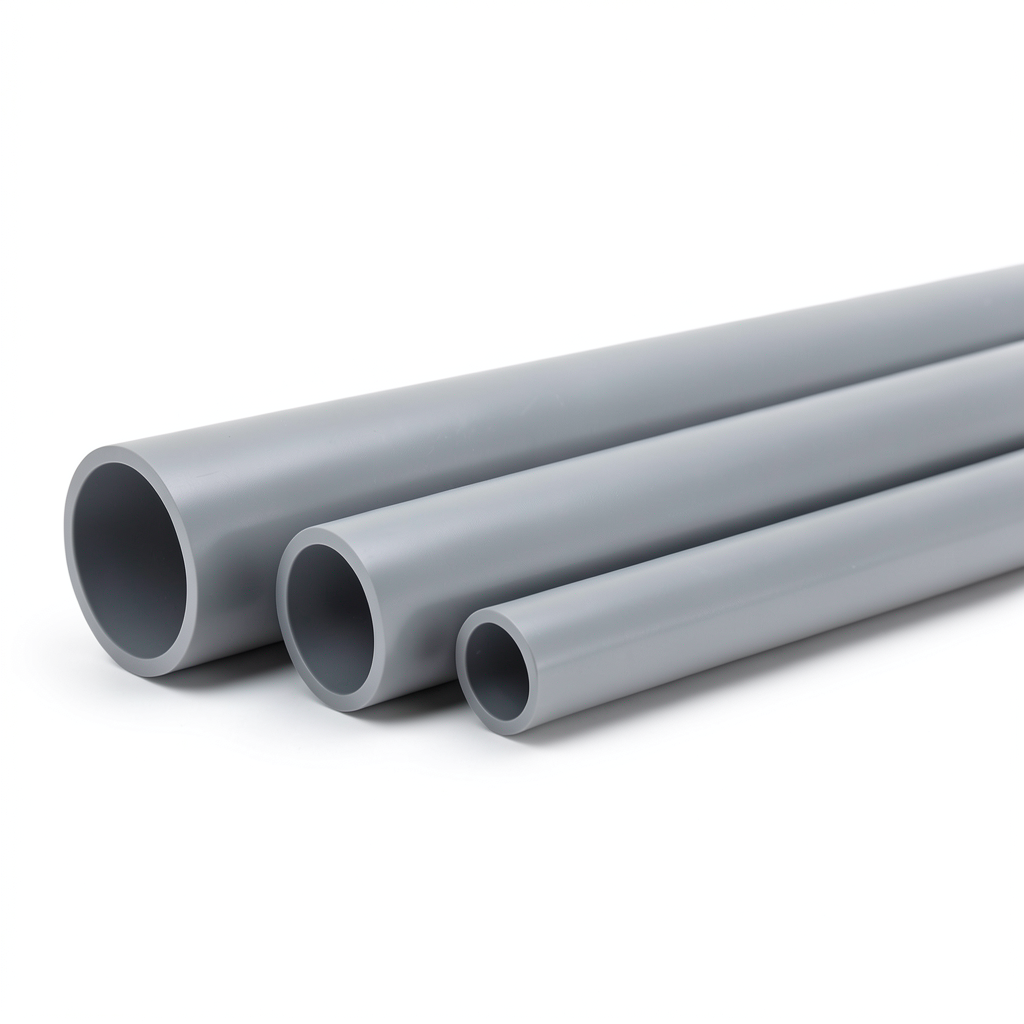 انابيب UPVC مقاس 3 إنش سمك 3.43 مم ضغط 160 PSI لون رمادي