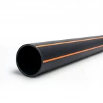 مواسير HDPE ضغط  6 بار [PE 100] قطر خارجي 500 مم سماكة 28.4 مم لون اسود مع خط برتقالي | مصنع المنى