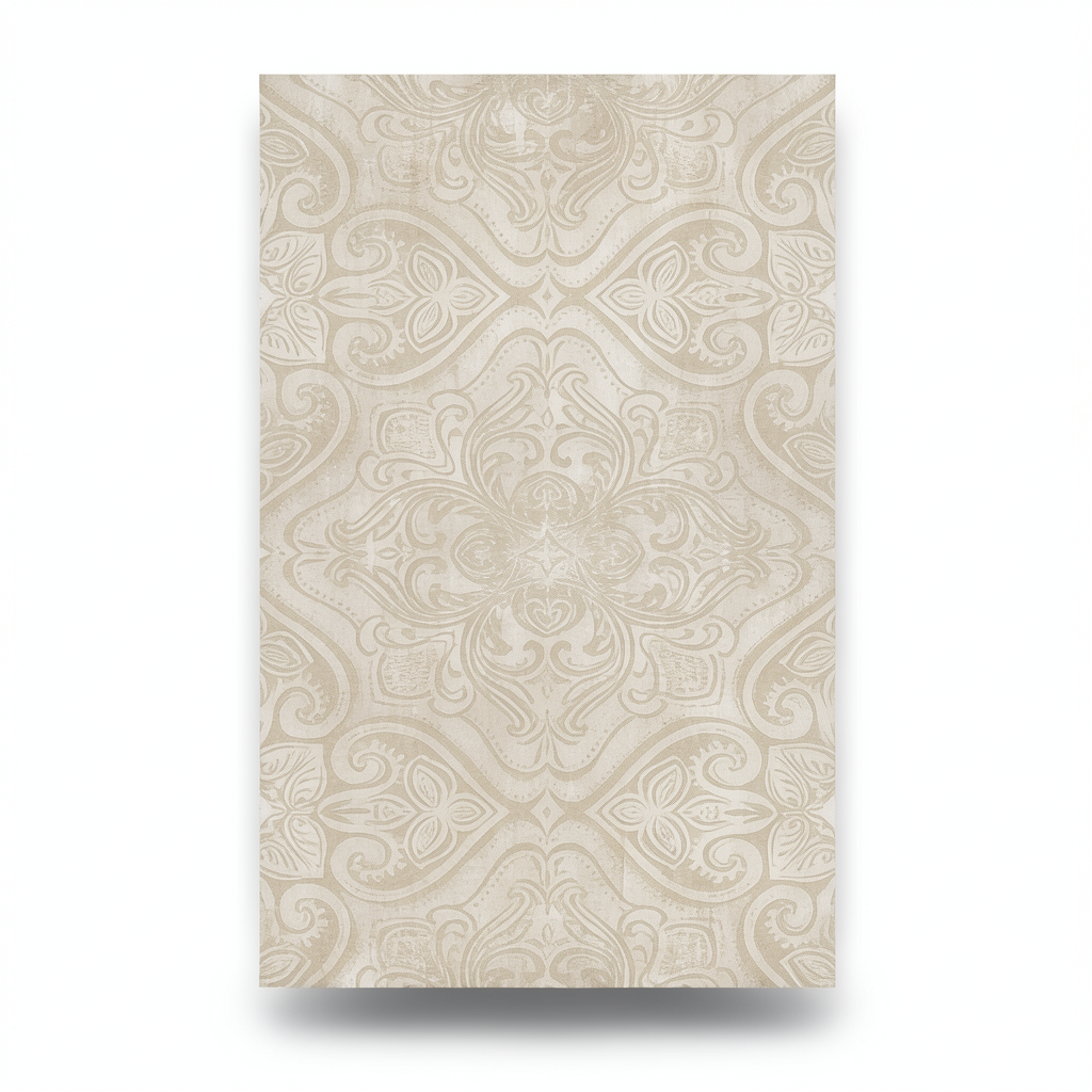 Italian Wallpaper 10m x 0.53m Beige, Model 57006