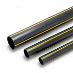 أنابيب بلاستيك HDPE ضغط  4.8 بار [PE 80] قطر خارجي 180 مم سماكة 10.3 مم لون اسود مع خط اصفر | مصنع المنى