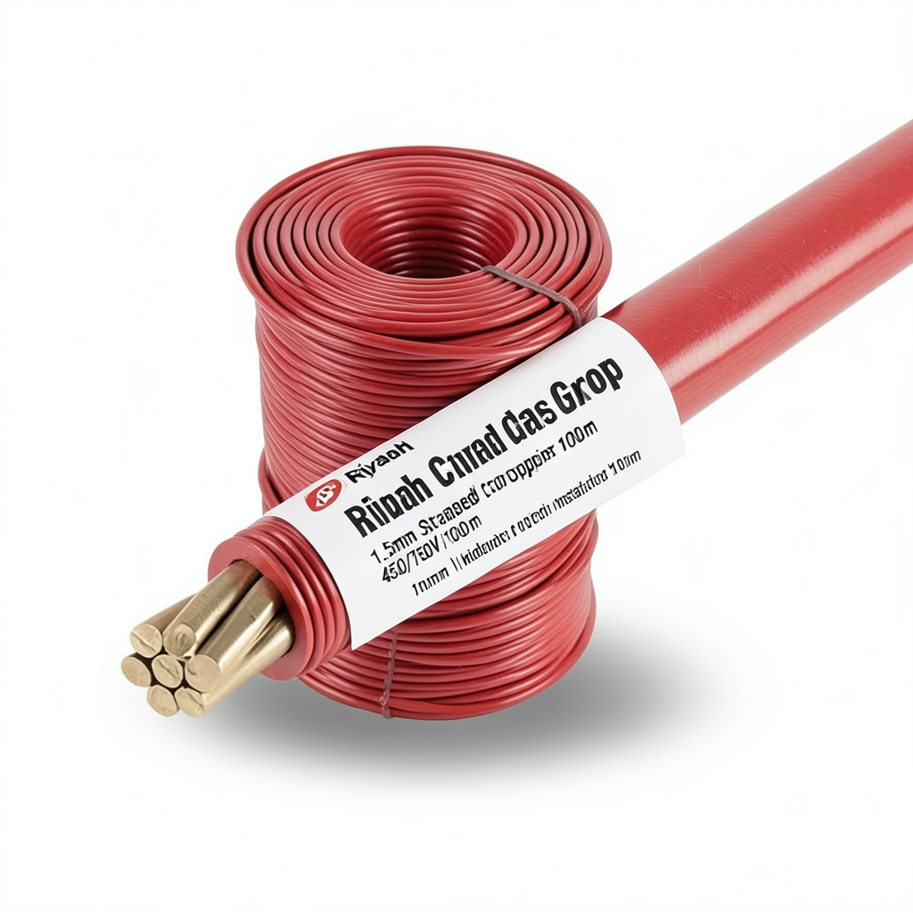 Riyadh 1.5mm Stranded Copper Wire 450/750V PVC Insulation Red 100m | Riyadh Cables Group