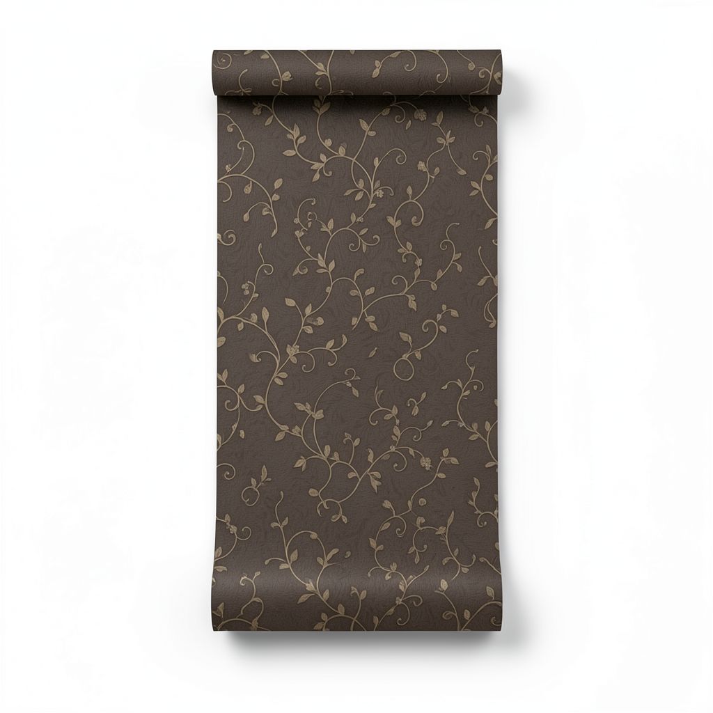 Wall Decoration Patterned Design 10 m x 1.06 m Dark Brown