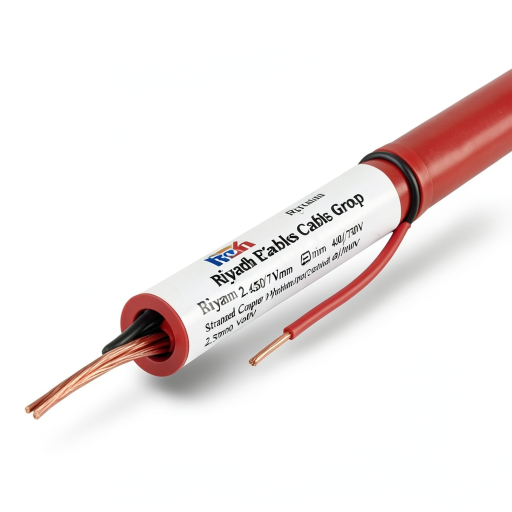 Riyadh 2.5mm Electric Wire 450/750 Volts, Stranded Copper PVC Insulated, Red, 100m Coil | Riyadh Cables Group