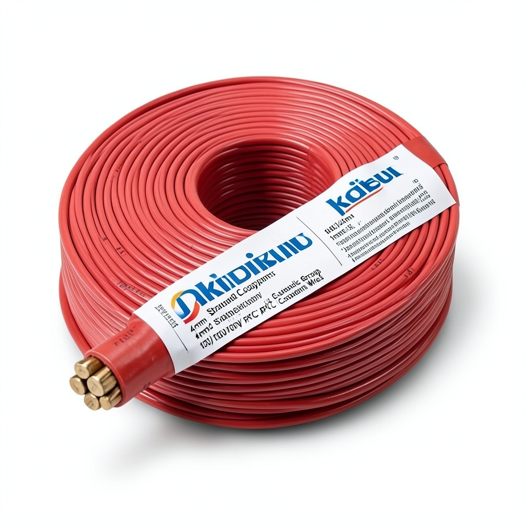 Riyadh 4mm2 Stranded Copper Electric Wire 450/750V PVC Insulation Red, 100m | Riyadh Cables Group