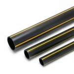 HDPE Pipe  Nominal Pressure 8 Bar [PE 80] OD 315 mm Thickness 28.6 mm Color Black with Yellow Stripes | Almona Factory