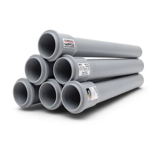 UPVC Pipes PN 16 Bar Size 140 mm Thickness 10.4 mm Gray Color | SAPPCO