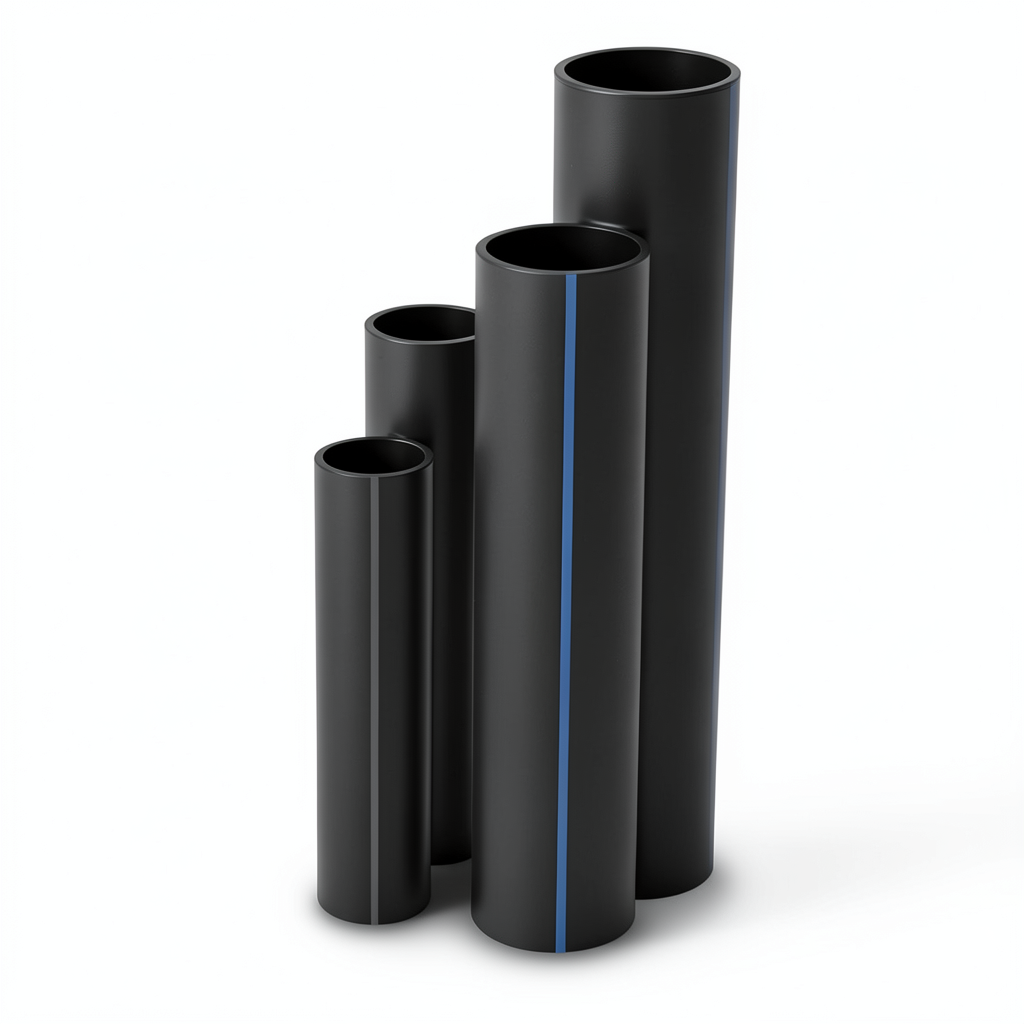 مواسير HDPE SDR 21 مقاس 90 إنش سمك 4.3 مم لون أسود