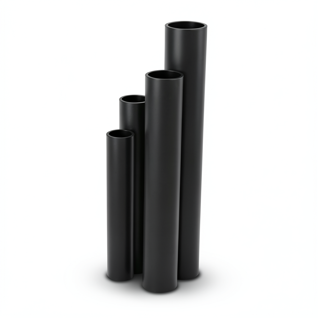 مواسير HDPE SDR 21 مقاس 125 مم سمك 6.0 مم لون أسود