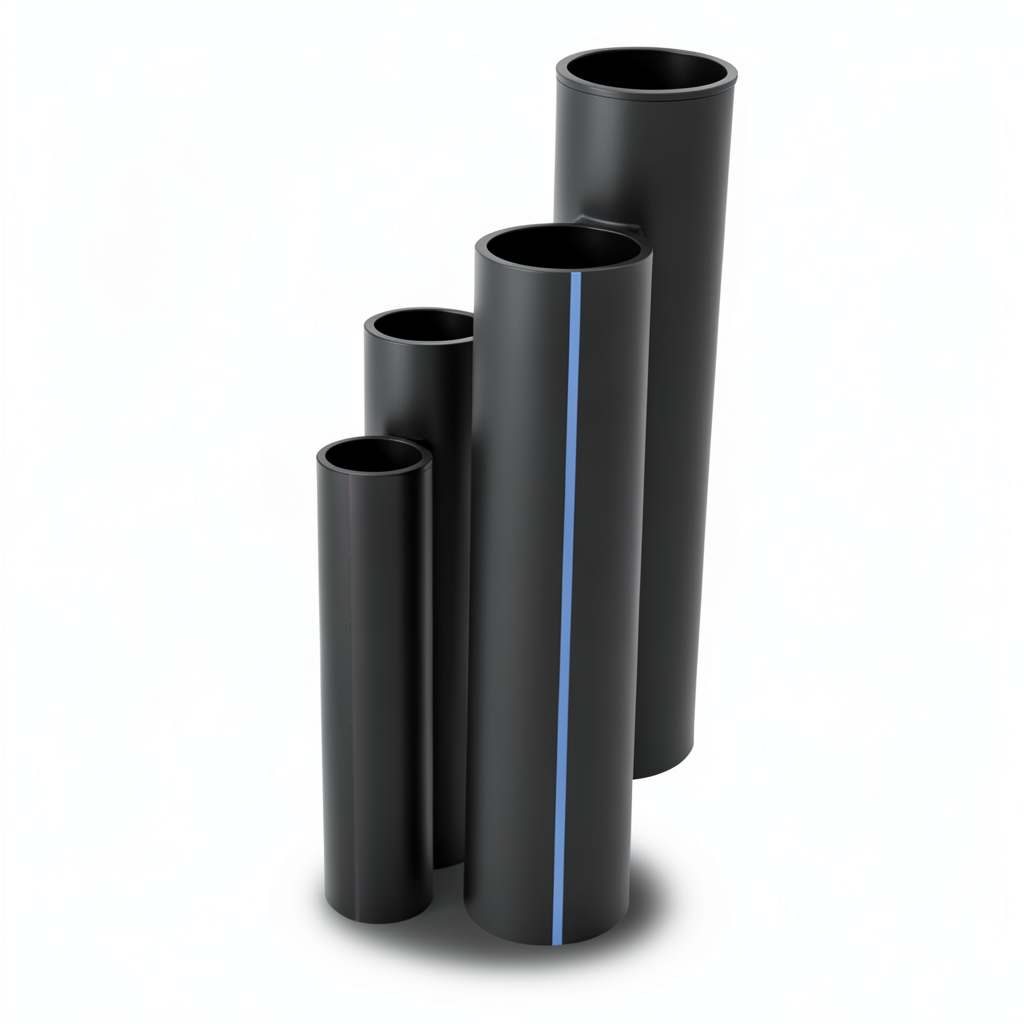 مواسير HDPE نسبة الأبعاد القياسية SDR 21 قطر خارجي 280 مم سمك 13.4 مم لون أسود