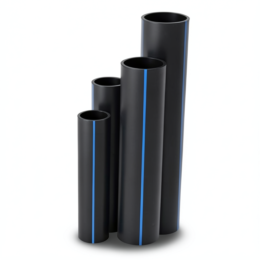 مواسير HDPE نسبة الأبعاد القياسية 21 قطر خارجي 355 مم سمك 16.9 مم أسود