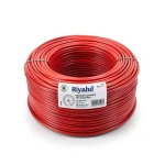 سلك كهرباء الرياض 185 ملم 450/750 فولت، موصل نحاس مجدول معزول PVC، لون احمر، طول 2000 متر | مجموعة كابلات الرياض