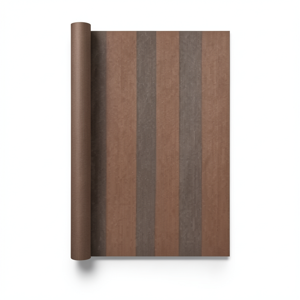 Wall Decoration Striped Design 10 m x 1.06 m Brown