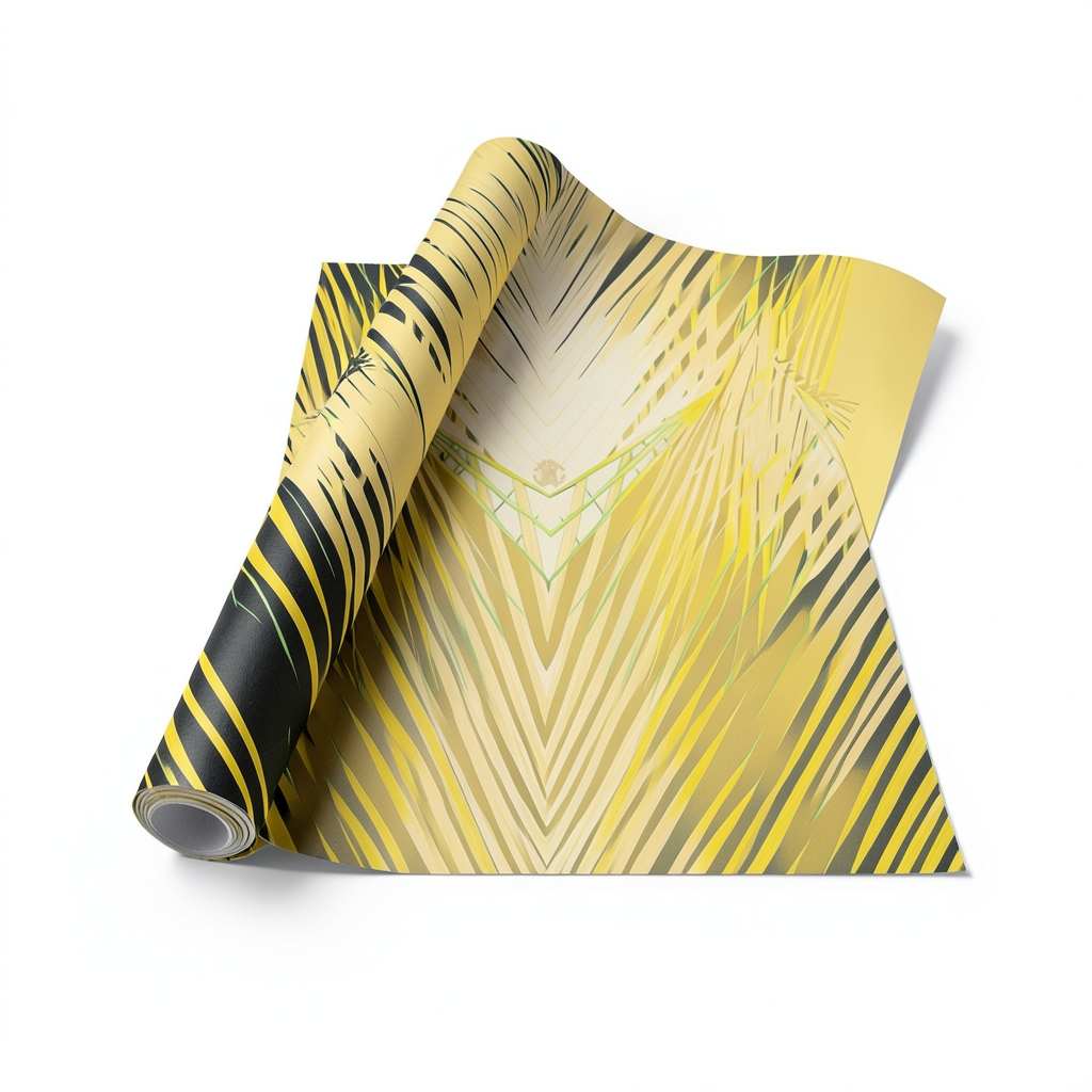Italian Wallpaper Patterned Design Yellow Color, Size 10m x 0.70m, Model rc17002