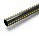 HDPE Polyethylene Pipe  Working Pressure  8 Bar [PE 80] Size (OD) 400 mm Thickness 36.4 mm Color Black with Yellow Stripes | Almona Factory