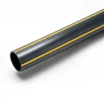 أنابيب بلاستيك HDPE ضغط  8 بار [PE 80] قطر خارجي 500 مم سمك 45.5 مم لون اسود مع خط اصفر | مصنع المنى