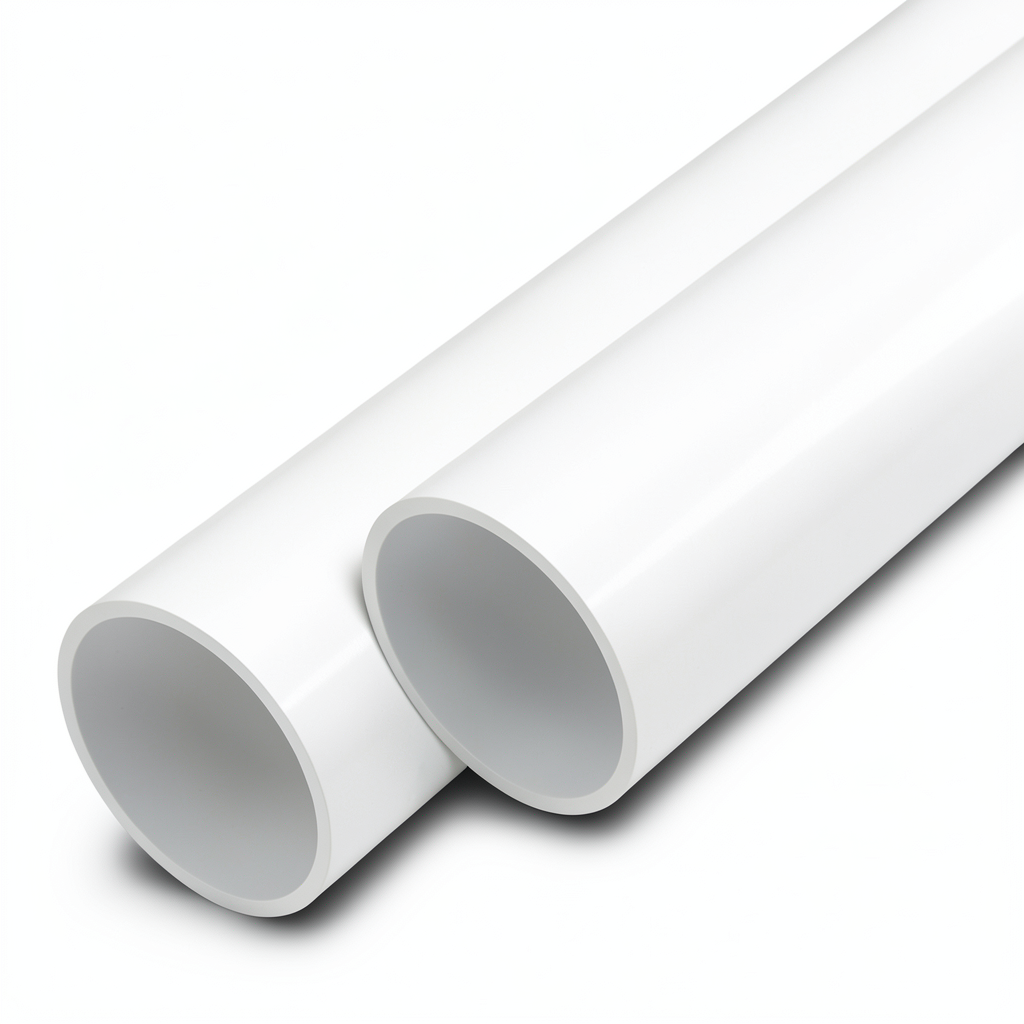 مواسير UPVC الوطني جدول 40 مقاس ½ 1 إنش سمك 3.68 مم لون أبيض