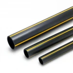 أنابيب بلاستيك HDPE ضغط  8 بار [PE 80] قطر خارجي 630 مم سماكة 57.3 مم لون اسود مع خط اصفر | شركة المنى