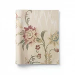 Italian wallpaper floral design, size 10m x 0.73m, beige, model 2407