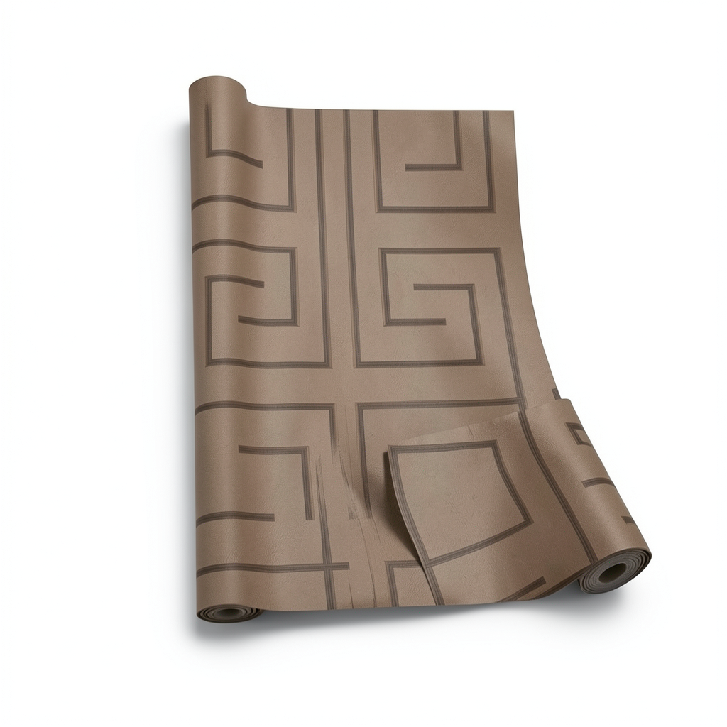 ورق جدراي هندسي بني 10 م × 0.70 م، موديل Z76038
