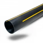 HDPE Plastic Pipe  PN 4.8 Bar [PE 80] OD 560 mm Thickness 31.9 mm Color Black with Yellow Stripes | Almona Factory