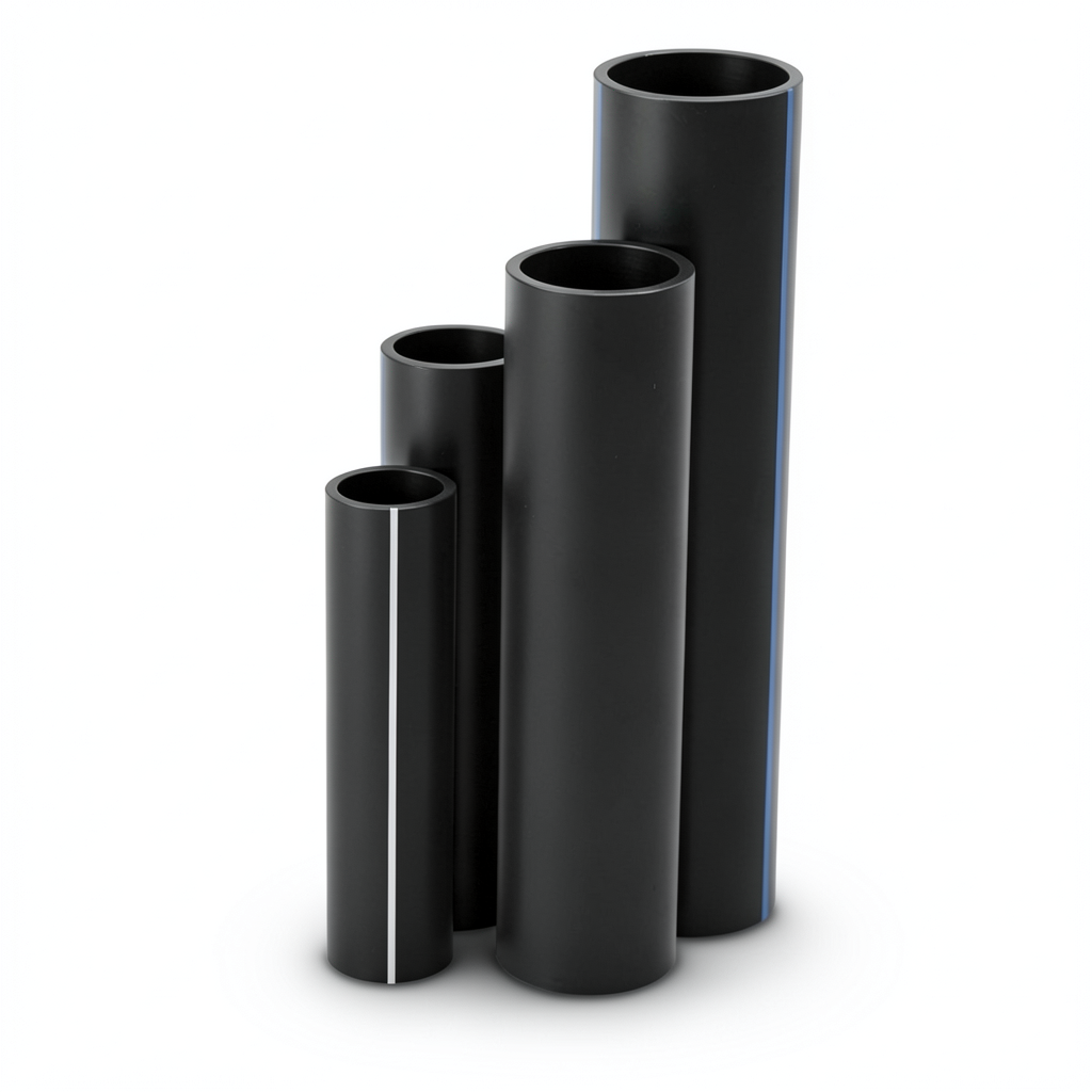 أنابيب HDPE SDR17 قطر خارجي 125 مم سمك 7.4 مم لون أسود