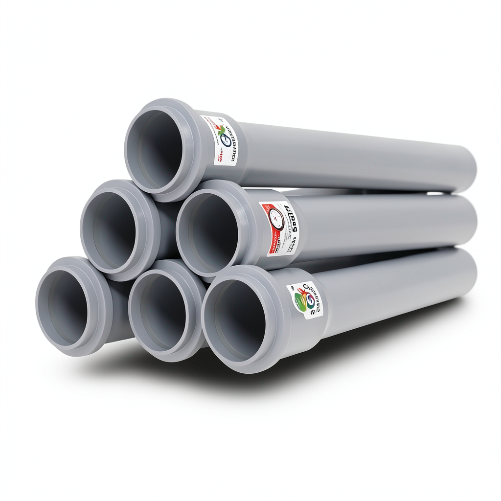 أنابيب UPVC ضغط PN 10 بار مقاس 450 مم سمك 21.5 مم لون رمادي | سابكو