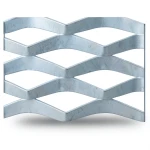 Galvanized Steel Expanded Metal Mesh Thickness 1.5 mm Width 2.44 m Length 3 m