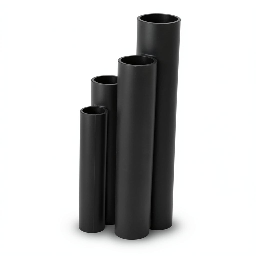 أنابيب HDPE SDR17 قطر خارجي 500 مم سمك 29.7 مم لون أسود