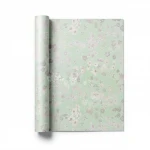 Floral wallpaper, pale green color, length 10 m, width 0.53 m, model 221303  
