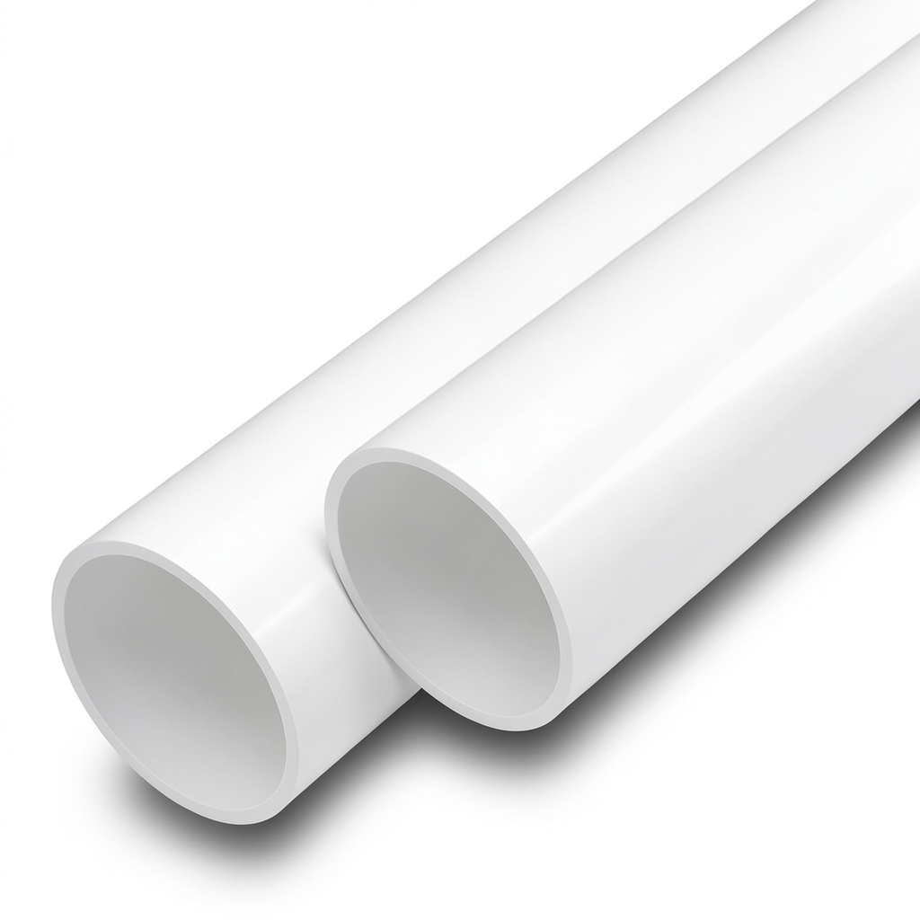 مواسير UPVC ضغط اسمي 6 بار قطر خارجي 50 مم سمك 1.6 مم لون أبيض
