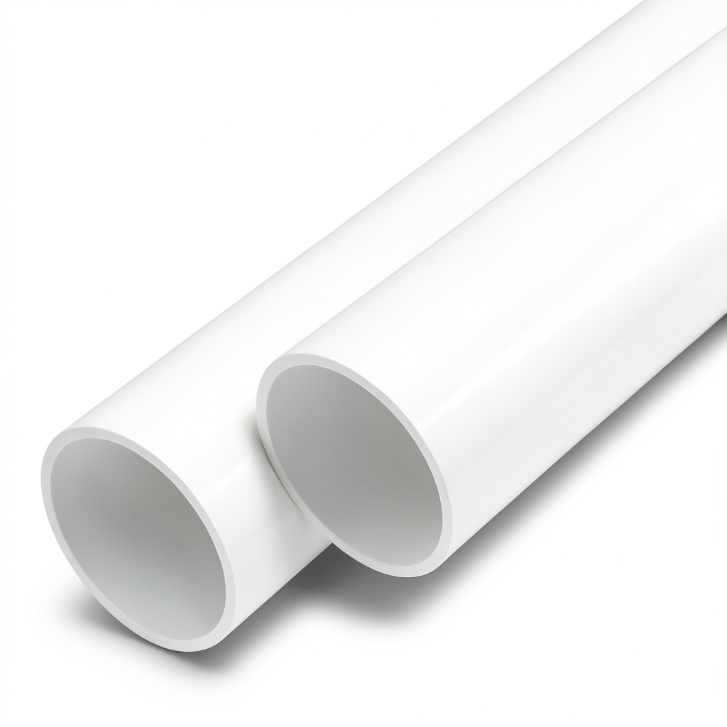 مواسير UPVC ضغط 8 بار قطر خارجي 160 مم سمك 4.9 مم لون أبيض