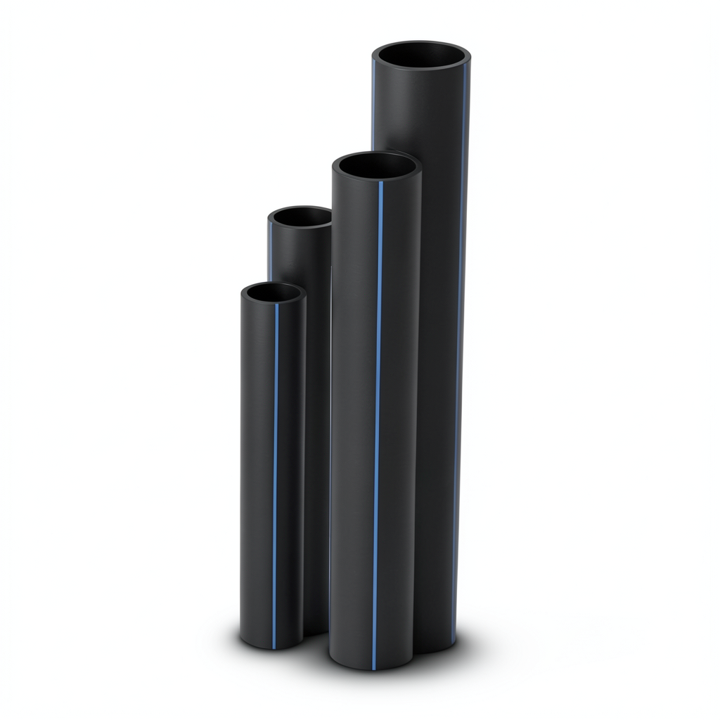 أنابيب HDPE SDR17 قطر خارجي 160 مم سمك 9.5 مم لون أسود