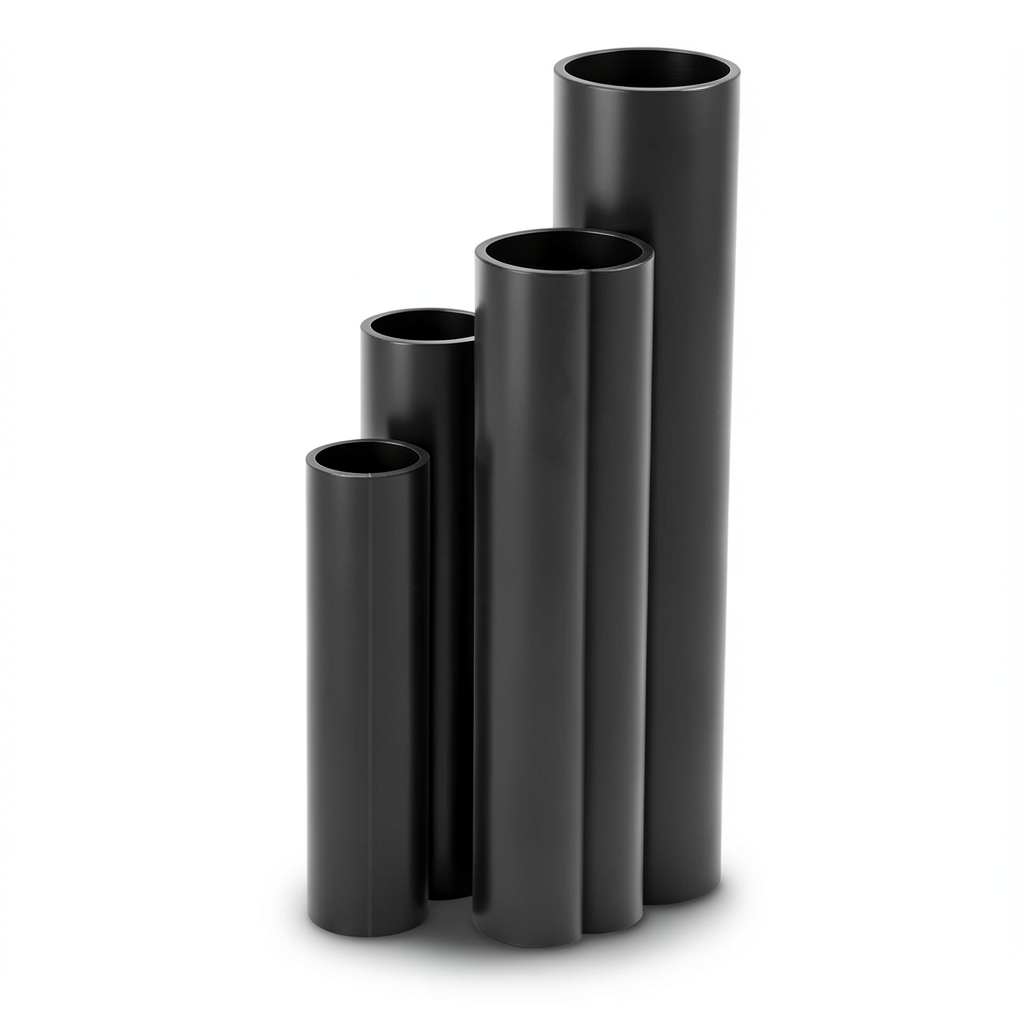 أنابيب HDPE SDR17 قطر خارجي 180 مم سمك 10.7 مم لون أسود