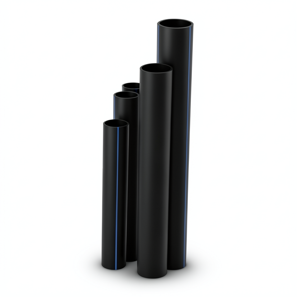 HDPE Pipes SDR17 Outside Diameter 200 mm Thickness 11.9 mm Black