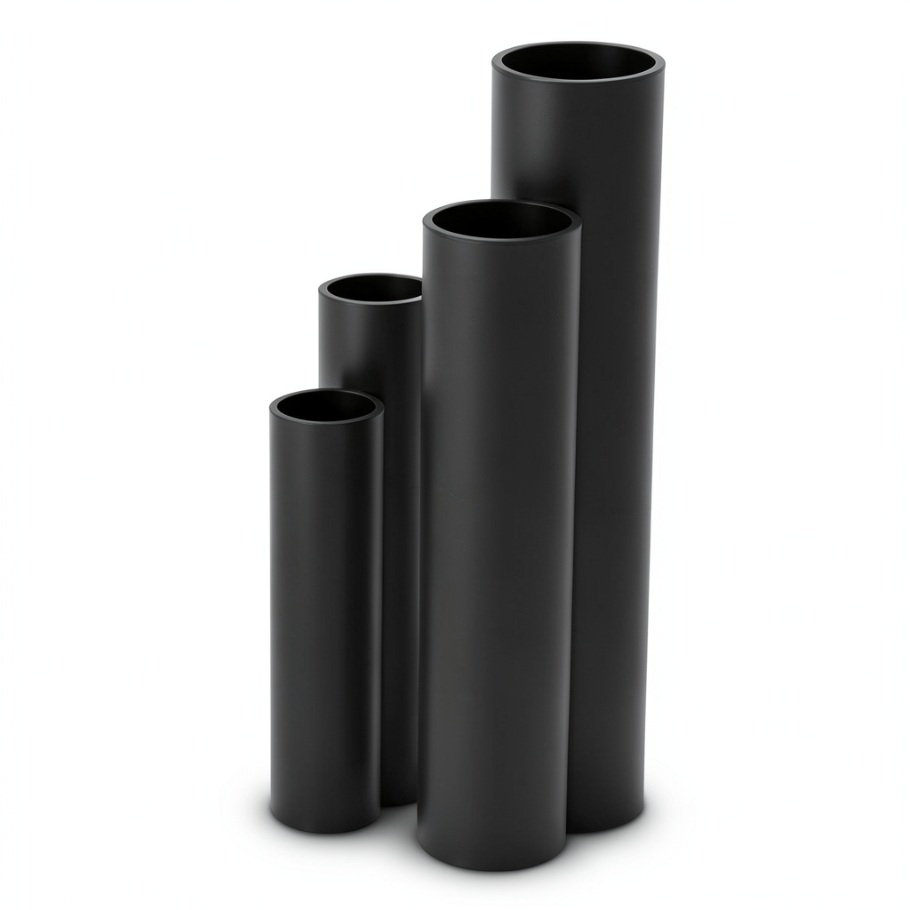 أنابيب HDPE SDR17 قطر خارجي 315 مم سمك 18.7 مم لون أسود