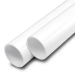 مواسير UPVC ضغط 8 بار قطر خارجي 160 مم سمك 4.9 مم لون أبيض