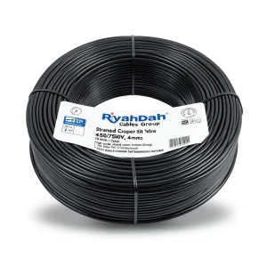 Stranded Copper Electric Wire 450/750V, 4mm2, Black, 100m Coil | Riyadh Cables Group